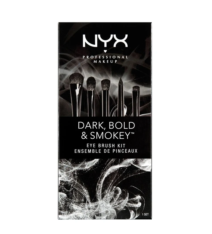 NYX Professional Makeup Dark, Bold & Smokey Eye Brush Kit - 5 Pieces