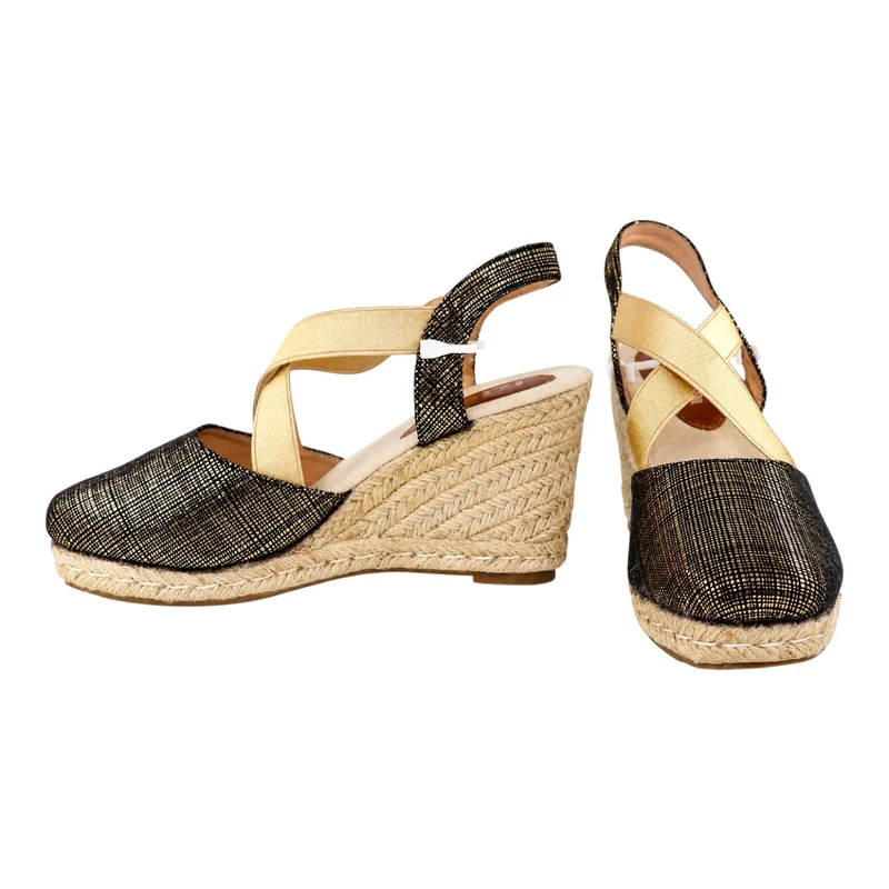 Risa Women's Metallic Wedge Sandals Antique Gold - 39