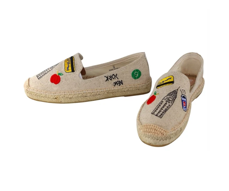 Risa Women's Graphic Espadrille Slip-On Shoes Beige - 41