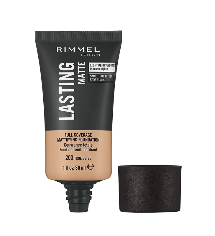 Rimmel London Lasting Finish Matte Full Coverage Foundation 30ml - 203 True Beige