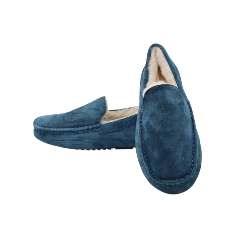 Risa Women's Fur-Lined Top Sider Shoes Blue - 44