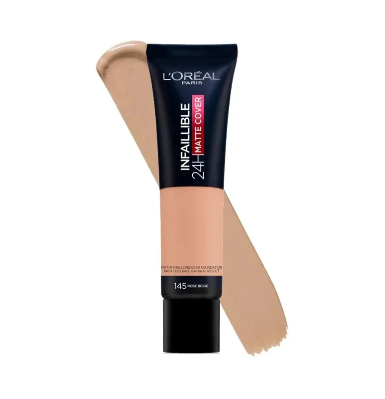 L'Oréal Paris Infallible 24H Matte Cover Liquid Foundation 30ml - 145 Rose Beige