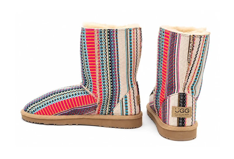 UGG Women's Aztec Mid Sheepskin Boots Multi Color - 41