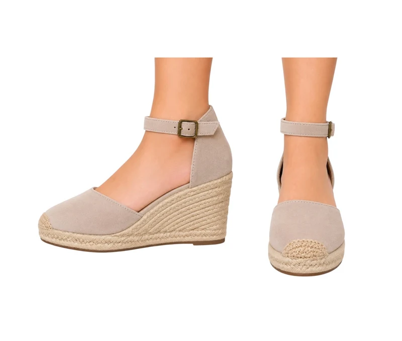 Risa Women's Wedge Espadrille Sandals Beige - 41