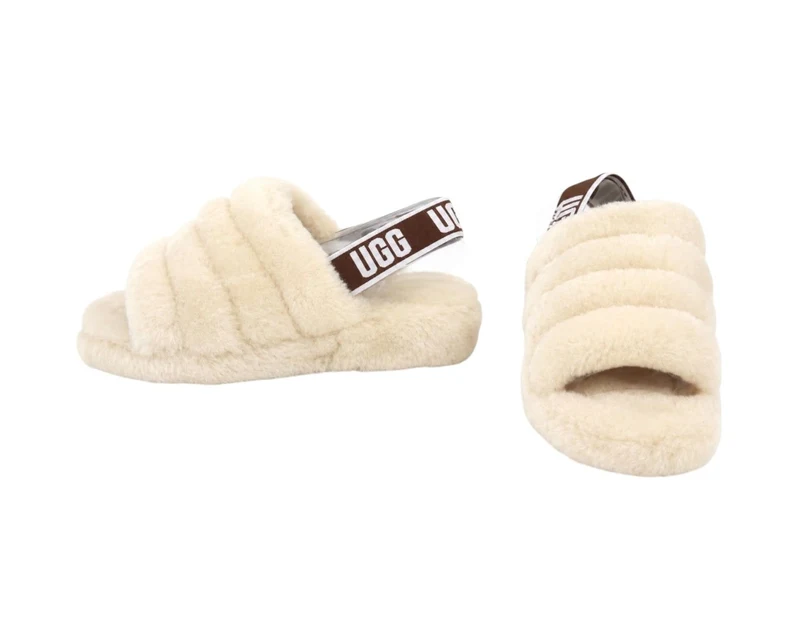 UGG Women's Fluff Yeah Slingback Slippers Off White - 39