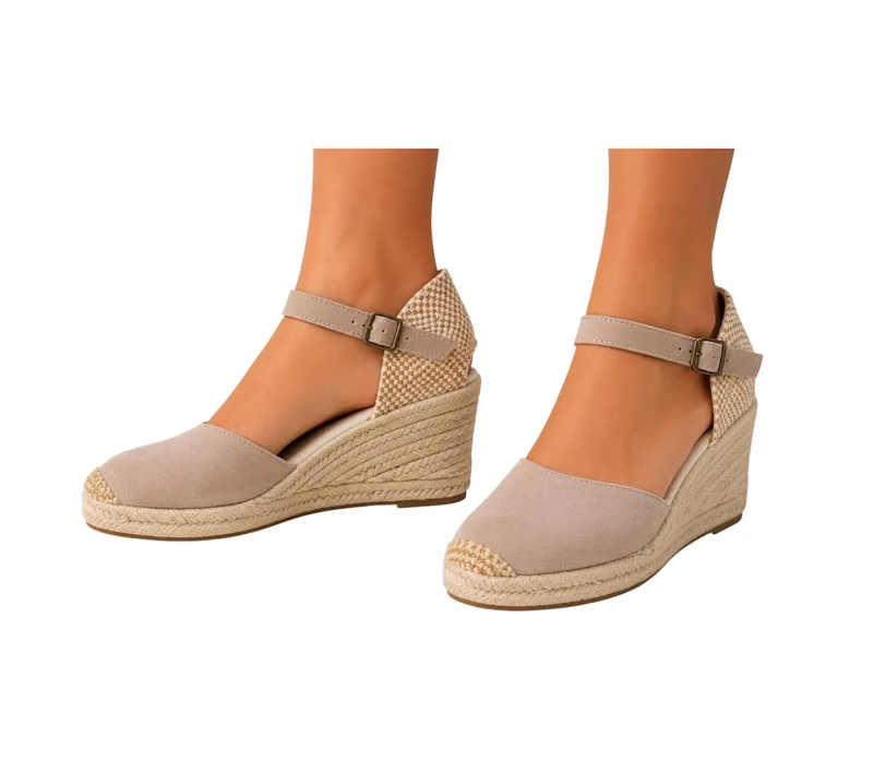 Risa Women's Wedge Espadrille Sandals Beige - 37
