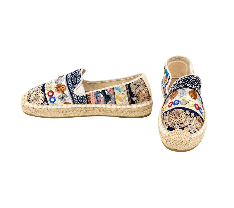 Risa Women's Sequined Slip-On Espadrille Sneakers Multicolor - 41